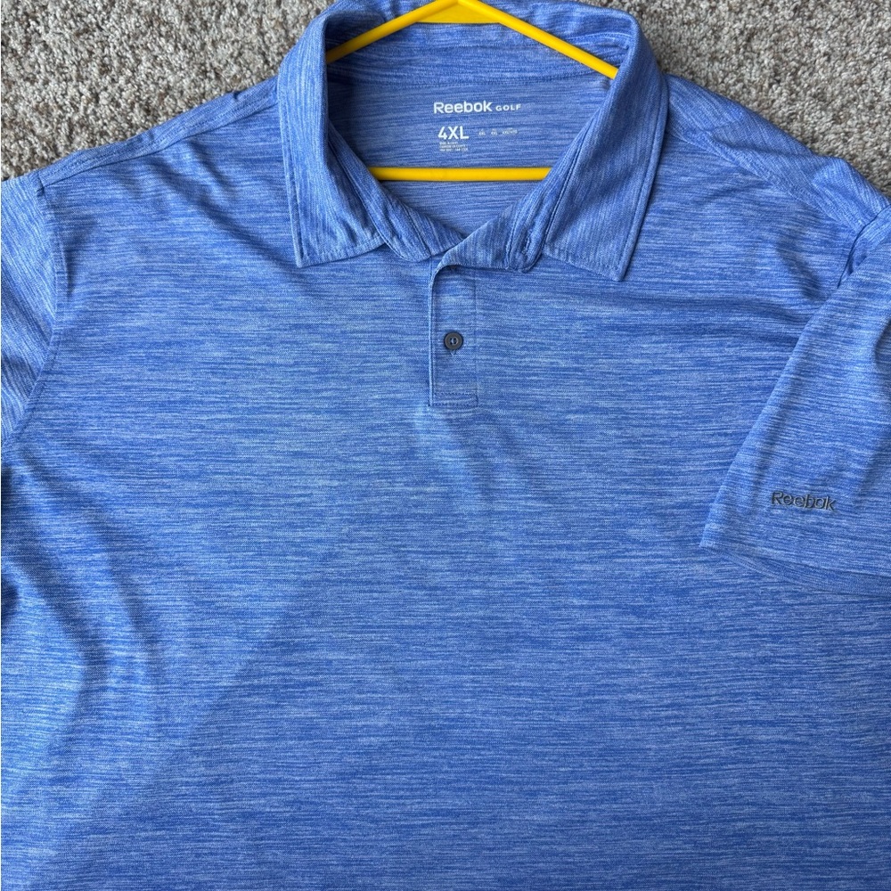 Reebok Men's Blue Golf Polo Shirt Speed Wick